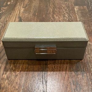 Elegant gray leathered Jewelry Box